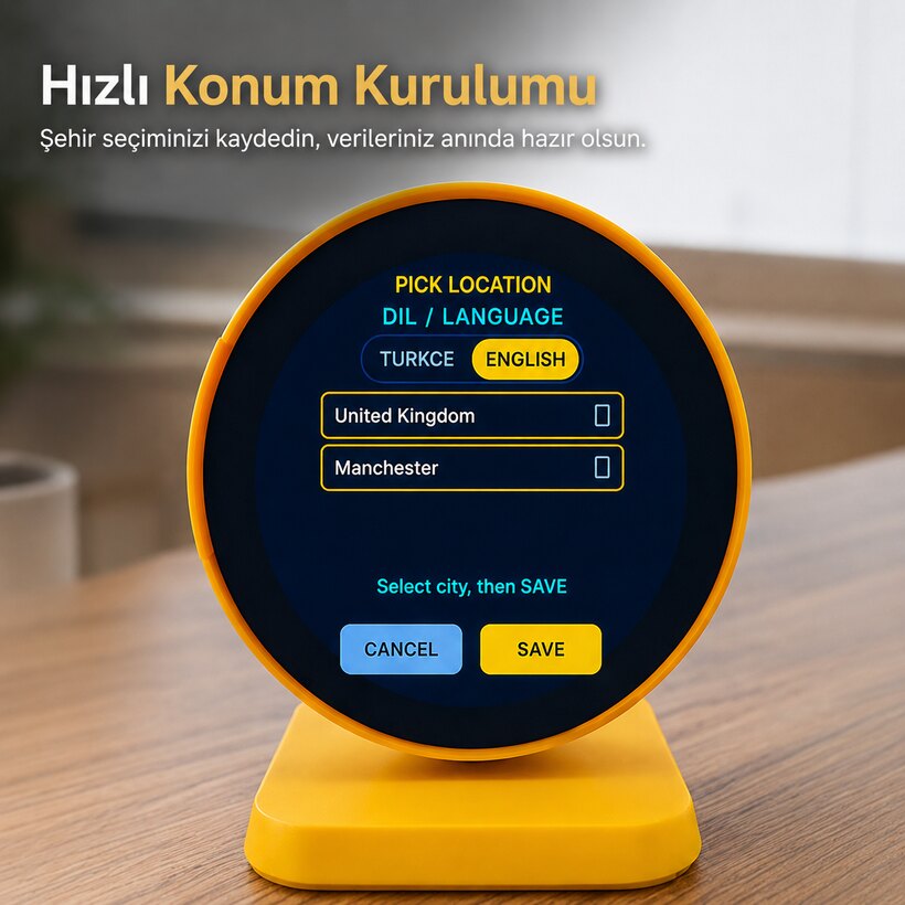 WeatherScope — hızlı konum kurulumu