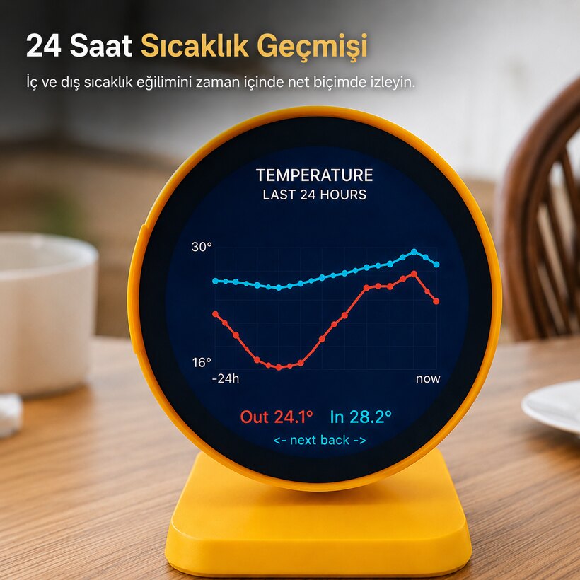 WeatherScope — 24 saat sıcaklık geçmişi